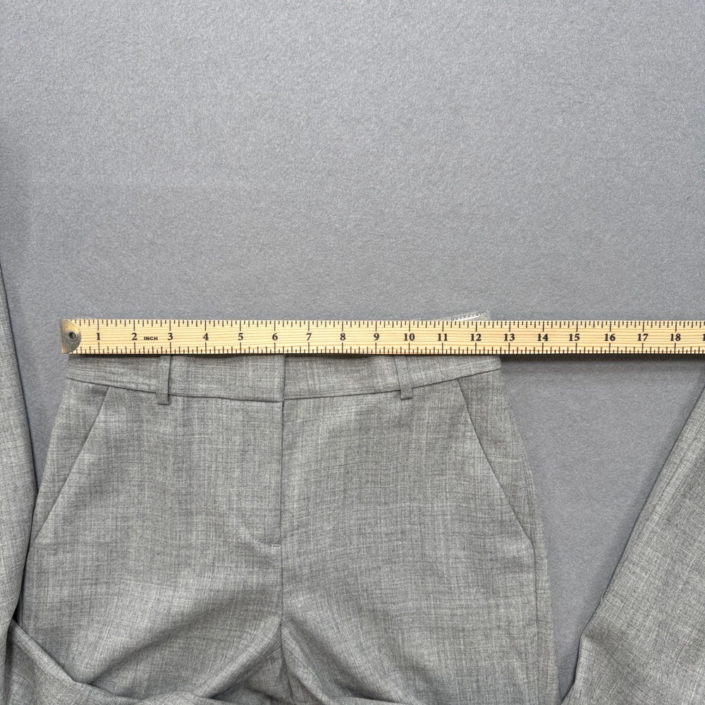 NEW J.Crew Hutton Trouser Women's 00P Gray Wool Wide Leg High Rise Dress Pants - Picture 3 of 10